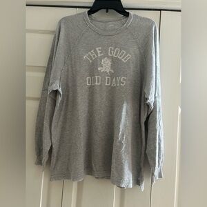 Aerie Heather Gray Long Sleeve Top